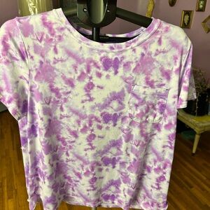 Purple and White Tie-Dye T-Shirt